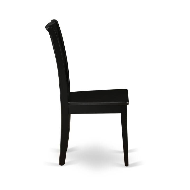 East West Furniture Kitchen Table Set- a Dining Table and Dining Chairs, Black(Pieces Options)