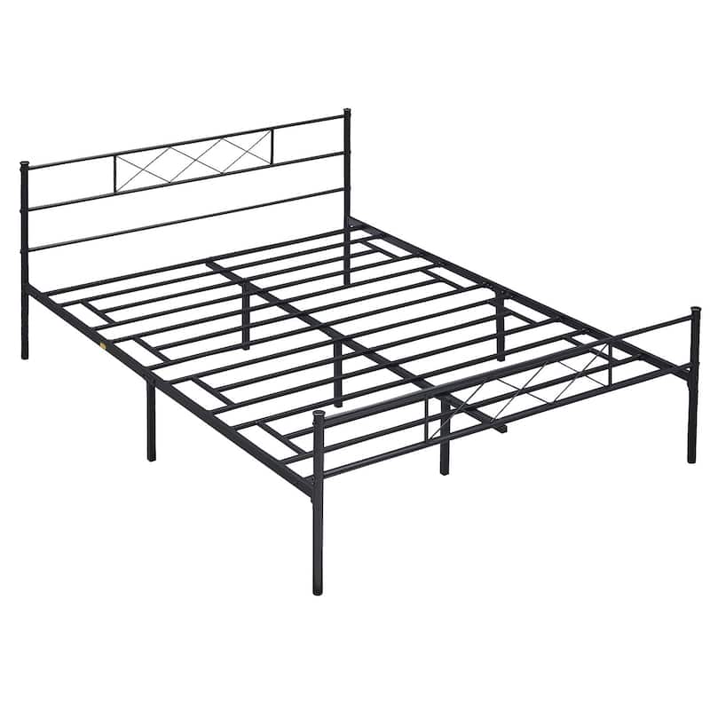 Taomika 3-Pieces Platform Bed Frame and Modern Nightstands Sets