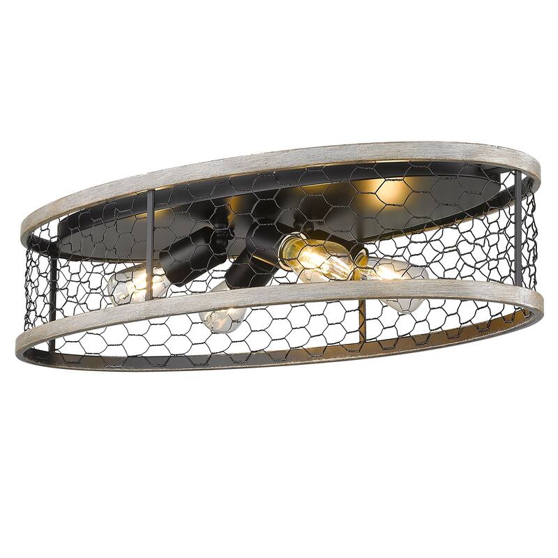 Golden Lighting Bailey Flush Mount - 12 L x 24 W x 5.375 H