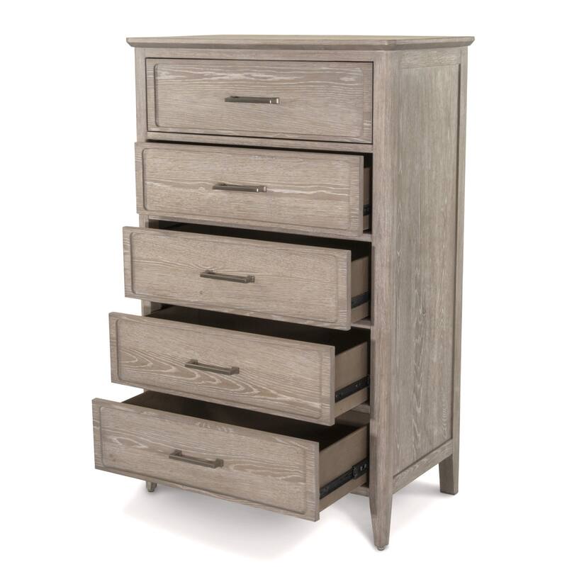 Cape May 5 Drawer Chest Glazed Driftwood Finish
