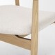preview thumbnail 10 of 10, Mercana Haggen Light Brown Oak Wood w/ Cream Fabric Accent Chair - 27.6L x 26.8W x 28.4H