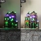 preview thumbnail 4 of 12, Glitzhome 11"H Lighted Resin Haunted House Table Village Halloween Decorations with Timer