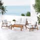 Option Teak Finish +White Cushion