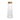 Elle Decor Carafe with Cork Lid Ribbed Glass Pitcher