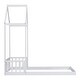 preview thumbnail 5 of 7, Twin House-shaped Roof Headboard Floor Bed Kidsbed, White