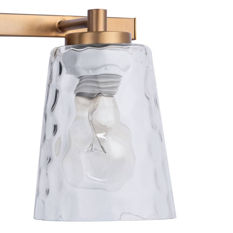 Modern Radiance 3-Light Gold Vanity Light - 22.8"L x 5.9"W x 7.5"H