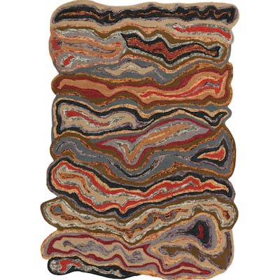 The Curated Nomad Alvarado Hand-tufted Novelty Wool Geode Area Rug - 3'3" x 5'3"