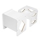 preview thumbnail 2 of 6, White MDF Adjustable Kids Table Chair Set with Pattern & Handle - 15.4 x 12 x 15 in