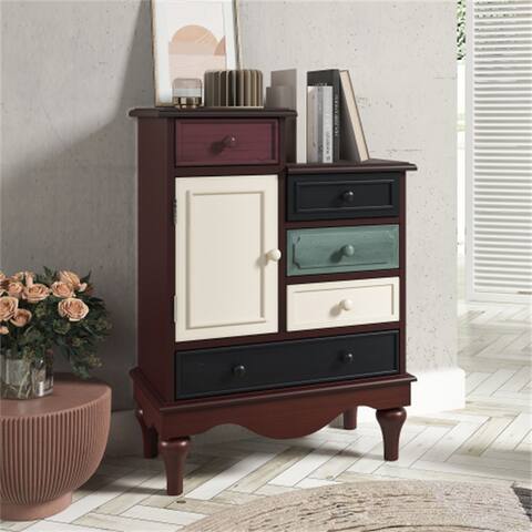 Rustic Stylish Functional Nightstand Cabinet with Drawers and storage Cabinet