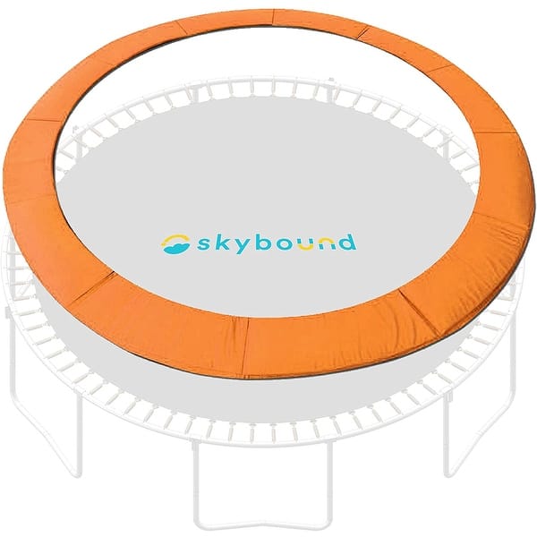 SkyBound 14ft Trampoline Cover fits up to 7" Springs-Orange - 14" - -