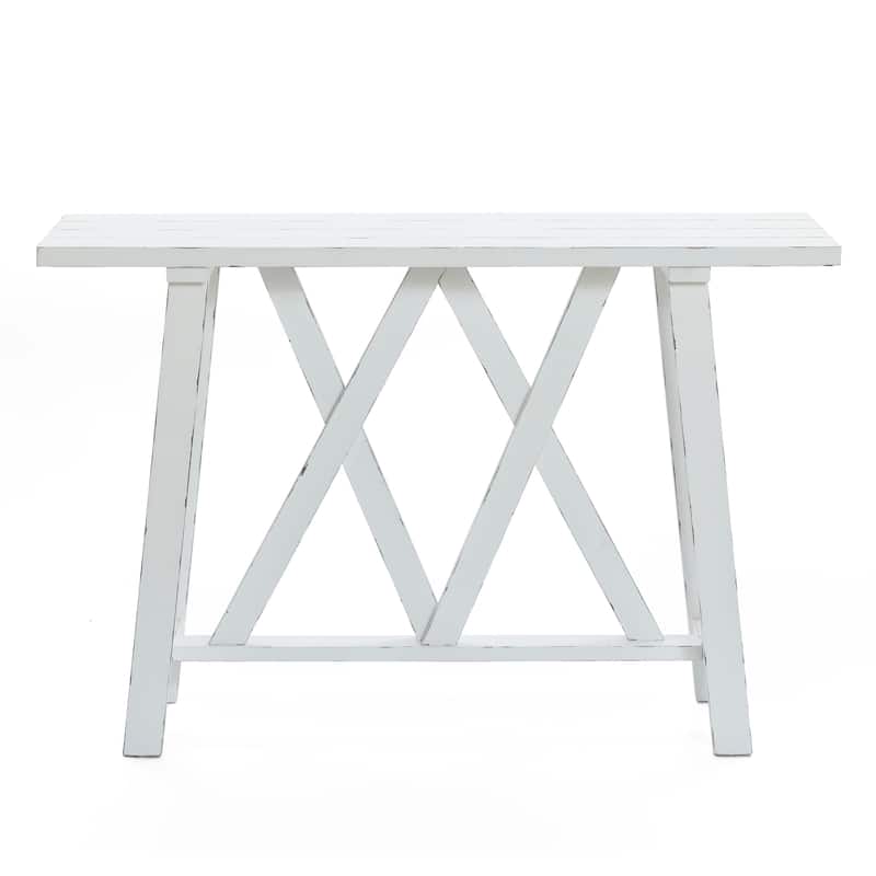 Farmhouse White Console and Entry Table - 32.5" H x 47.9" W x 15" D