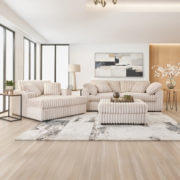 Roundhill Belvoir 3-Piece Living Room Set, Sofa Cuddle Roundhill Belvoir 3-Piece Living Room Set, Sofa Cuddle