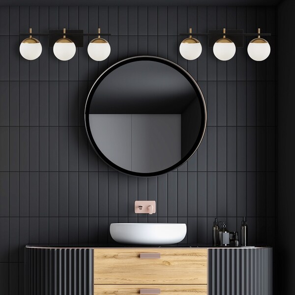 George Kovacs Alluria Black With Gold And Etched Opal 3 Light Bath Bed Bath Beyond 20003803