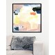 preview thumbnail 13 of 11, Oliver Gal 'Lost & Found' Yellow Abstract Framed Wall Art Print 24 x 24 - Black