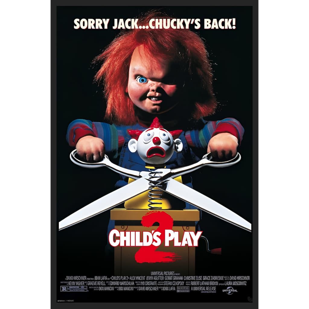 Chucky - Childs Play 2 Framed Art Poster - 24 x 36 Inch