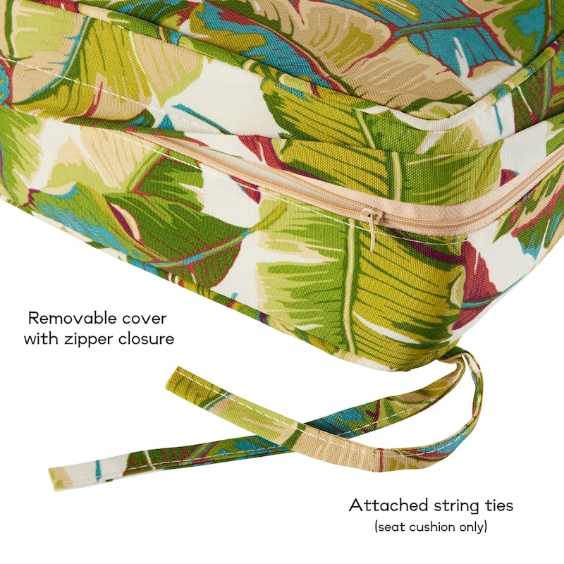 Outdoor 2-Piece Reversible Deep Seat Cushion Set (Cushions Only)