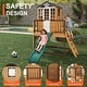 preview thumbnail 6 of 18, 9-in-1 Wooden Playhouse with Slide & Sandbox
