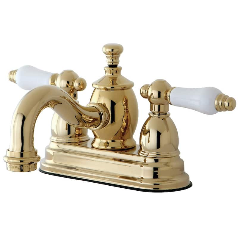 Kingston Brass English Country 1.2 GPM Centerset Bathroom Faucet with - Polished Brass