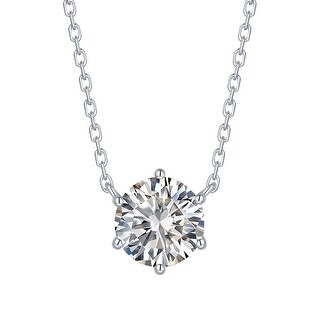 Smiling Rocks 0.79Ct G-H/VS1 Lab Grown Diamond 6-Prong Solitaire Necklace