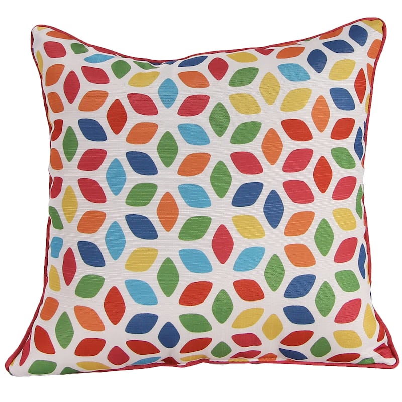 18" x 18" Confetti Geometric Indoor Throw Pillow with Welt - Confetti Flower