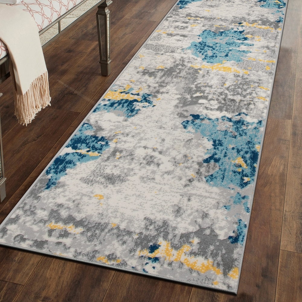 Porch & Den Tanoak Distressed Abstract Pattern Area Rug