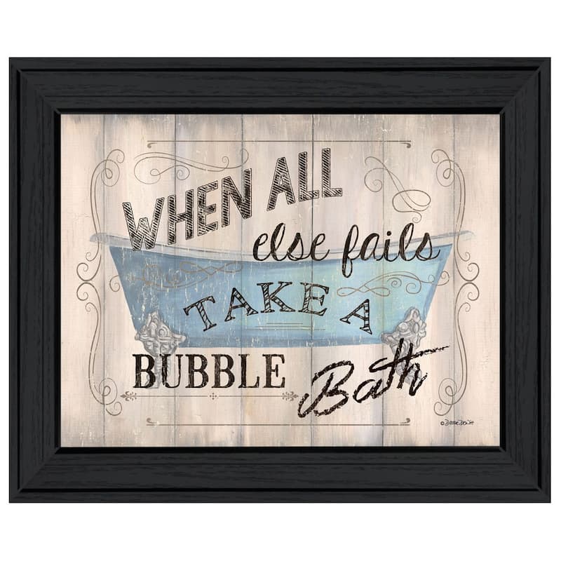 TrendyDecor4U Contemporary "Bathroom Humor" Framed Print Wall Art by Debbie DeWitt