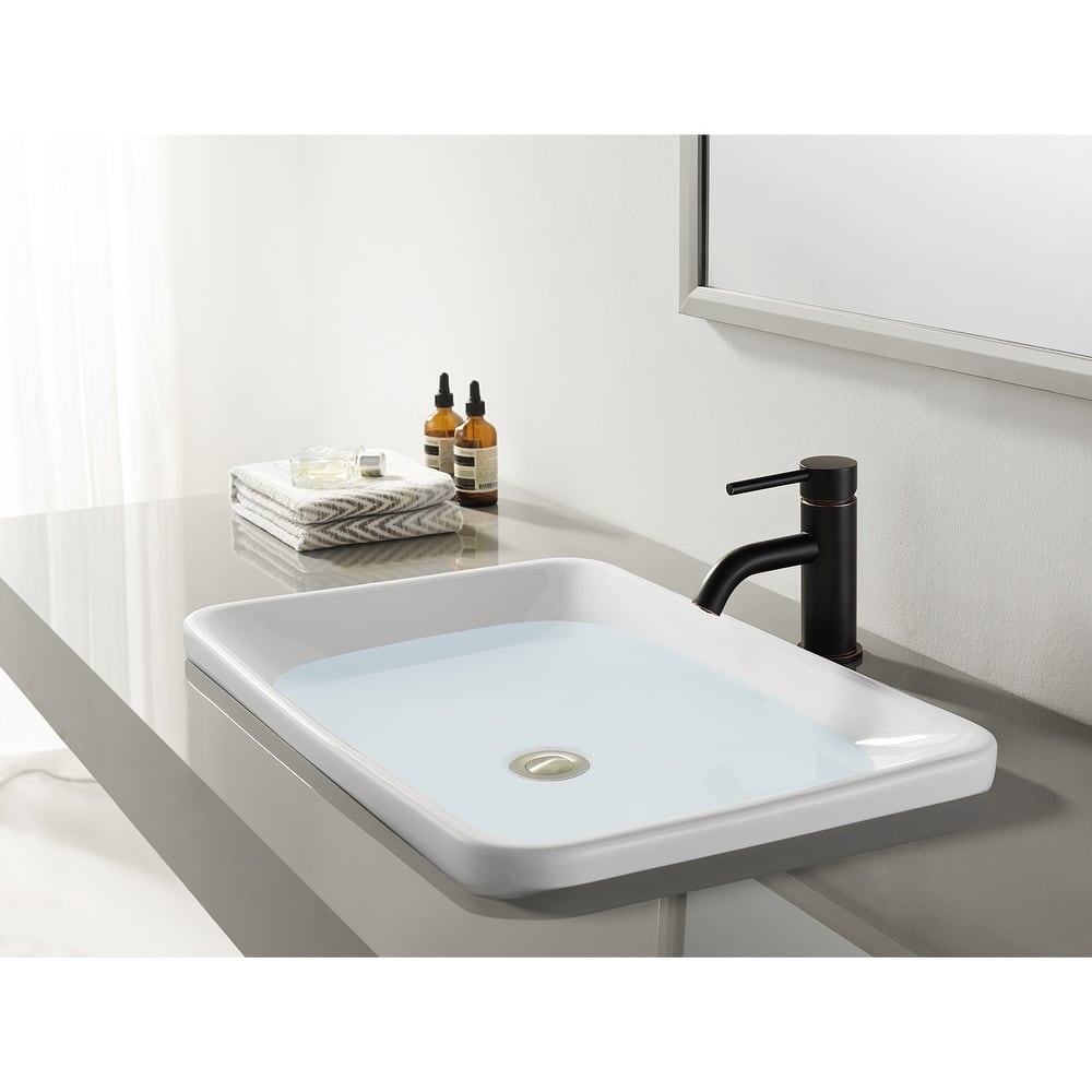 Kingston Brass Concord Single-Handle Bathroom Faucet with Push Pop-Up