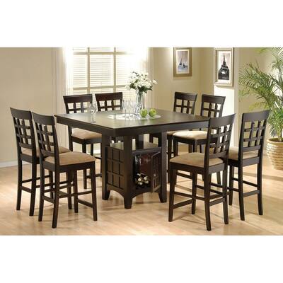 Clanton Cappuccino Square Counter Height Dining Set