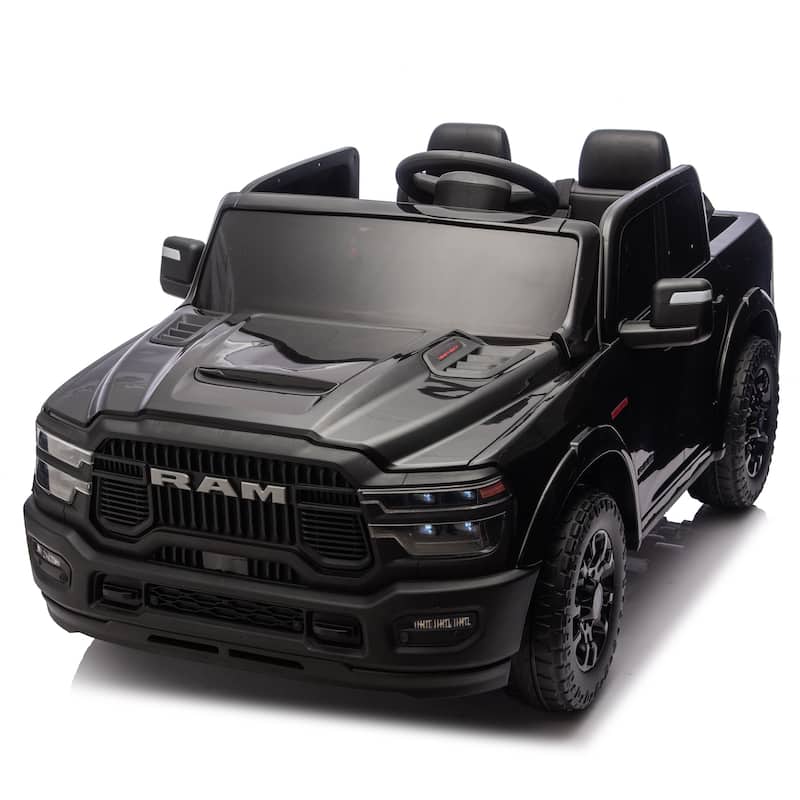 24V 160W Officially Licensed Dodge RAM 2500 Design 2-seater Kids Ride On Truck, W/ Remote Control, W/2WD&4-Wheel Suspension