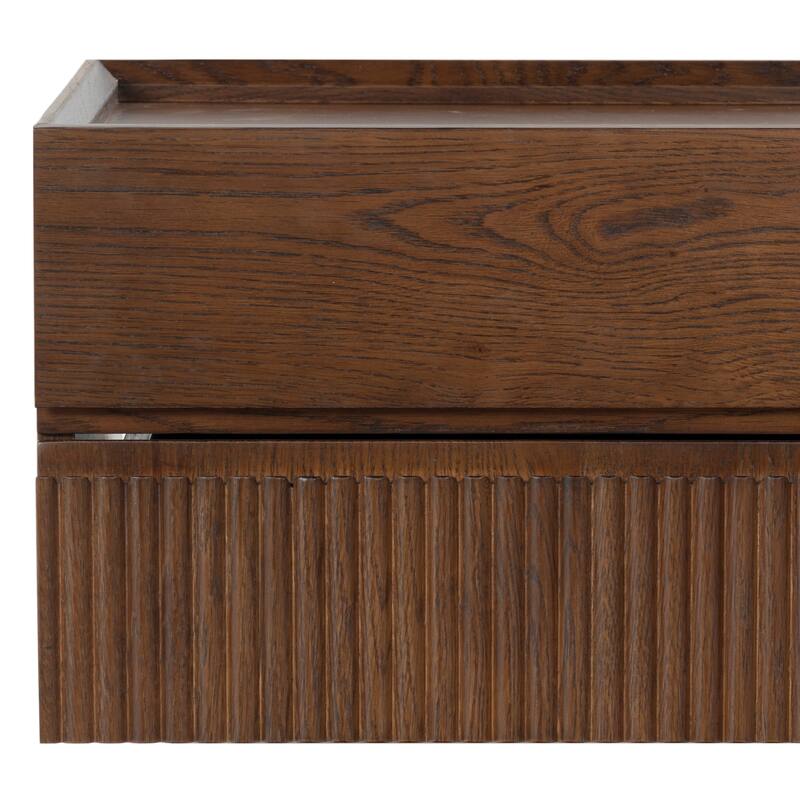 SAFAVIEH Couture Dontay 2-Drawer Ribbed Floating Nightstand