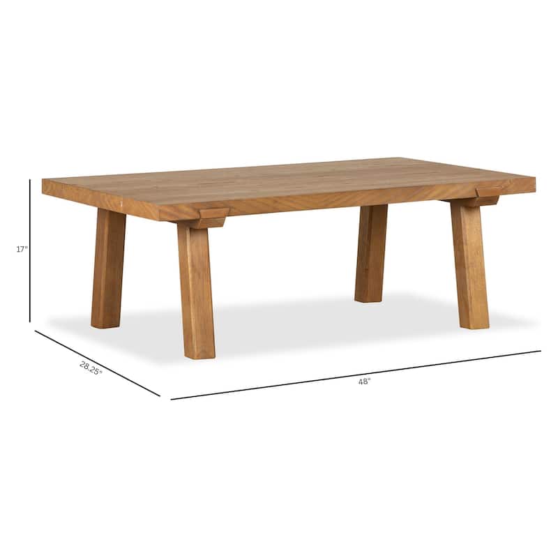 Magnussen Home Lindon Belgian Wheat Rectangular Cocktail Table - 48''W x 28.25''D x 17''H