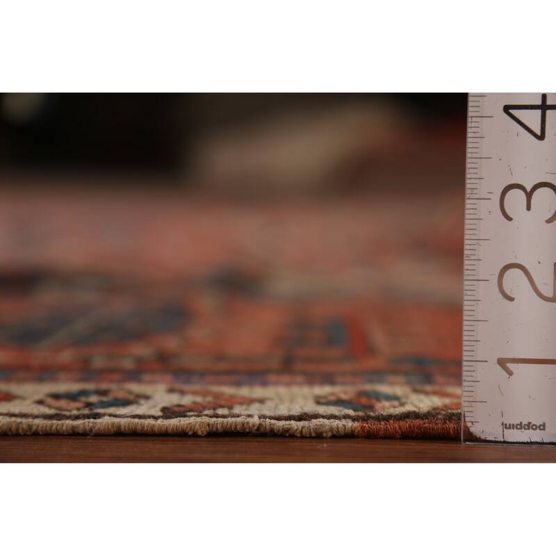 Pre-1900 Antique Heriz Persian Rug Handmade Wool Carpet - 8'11"x 12'5"