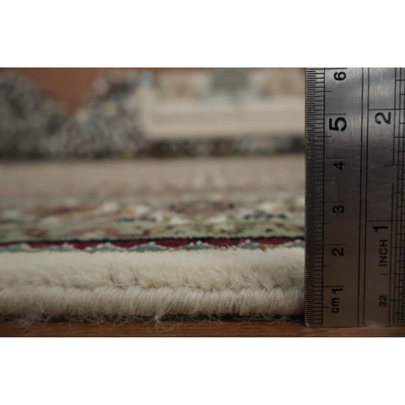 Hand Knotted Oriental 100% Wool Carpet Traditional Floral Beige & Ivories Tabriz-Mahi Area Rug - 6' 0'' X 3' 11''