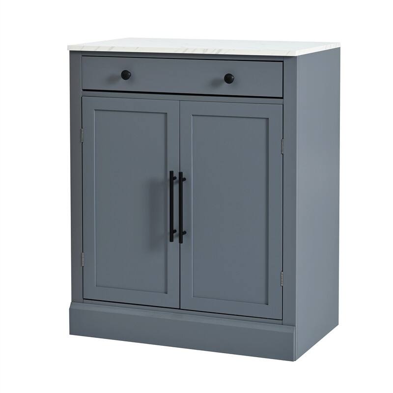 Freestanding Kitchen Pantry Cabinet Combo/Single Kitchen Pantry, Tall Kitchen Hutch with Storage Drawers and Adjustable Shelf