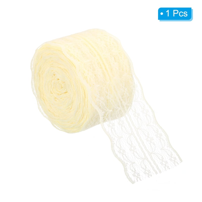 1.8" Wide 25 Yards Lace Trim Ribbon Sewing Craft Roll Wrapping Decor
