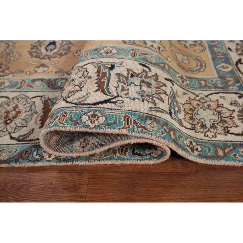 Floral Tabriz Vintage Persian Area Rug Hand-Knotted Wool Carpet - 7'5" x 10'9"
