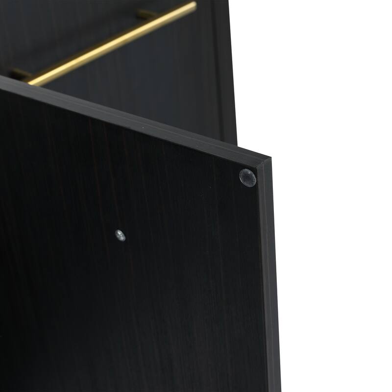 Modern Floating 24-Inch Bathroom Vanity Cabinet, Black Chestnut with Ample Storage, No Top Sink Included