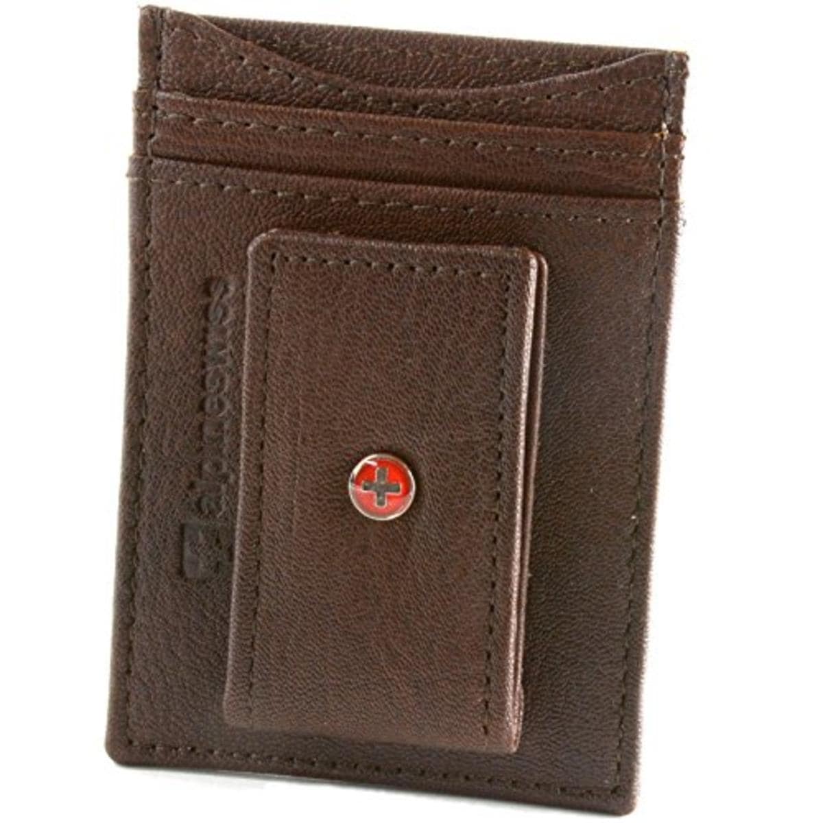 Alpine Swiss Mens Front Pocket Wallet Leather Money Clip O S - 