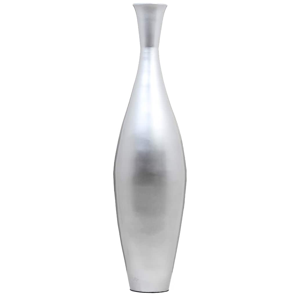 Tall Modern Bamboo Narrow Trumpet Floor Vase - Elegant Home Decoration, Modern Accent Piece, Living Room Decor, Bamboo Art