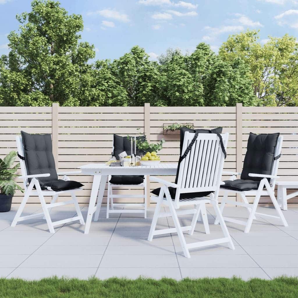 vidaXL Highback Chair Cushions Seat Pad Outdoor Patio Garden Oxford Fabric - 19.7 x 47.2 x 2.8 in