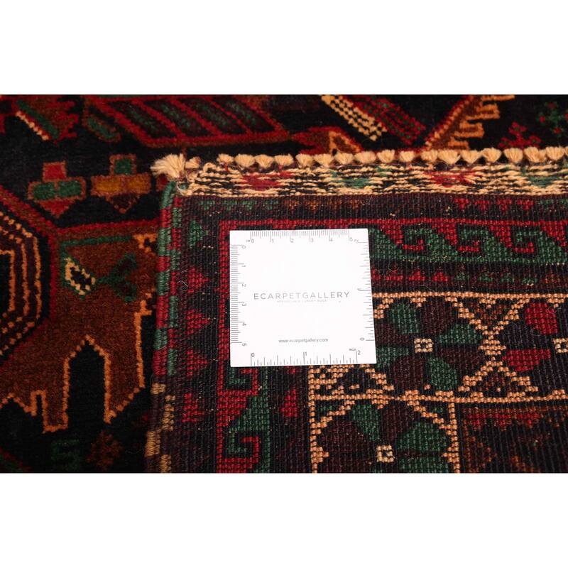 ECARPETGALLERY Hand-knotted Teimani Black, Brown Wool Rug - 3'7 x 6'10