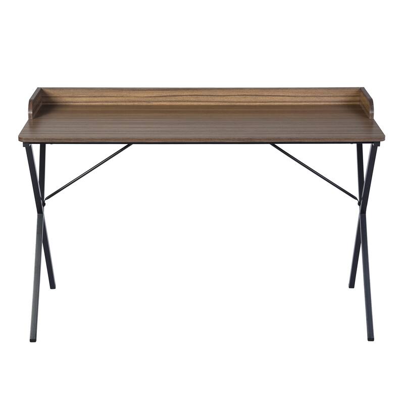 Homy Casa Modern Black Computer Desk, Metal Legs Office Writing Table