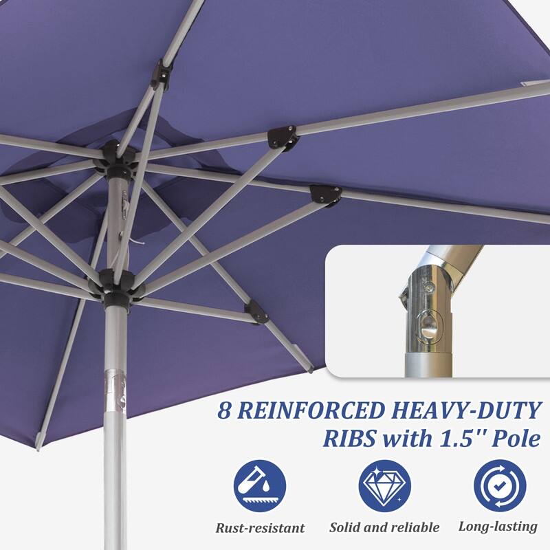 Domi Outdoor Living 6' x 4' Tilt Aluminum Patio Umbrella