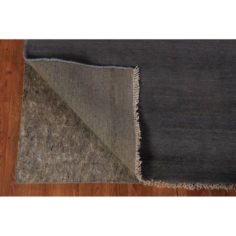 Grays & Charcoal Gabbeh Modern Area Rug Hand-Knotted Wool Carpet - 4'11" x 6'7"