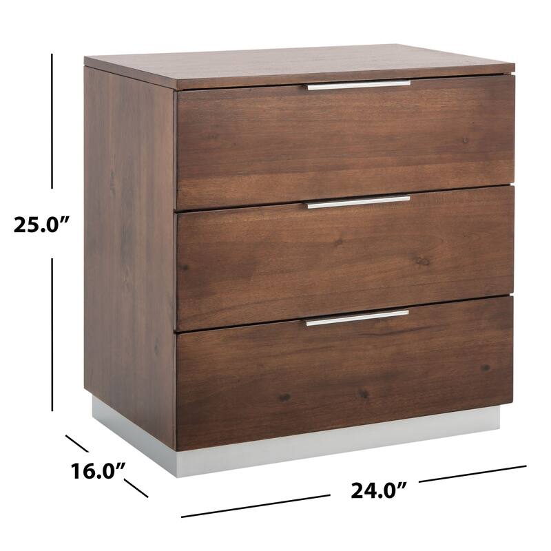 SAFAVIEH Deep 3-Drawer Nightstand