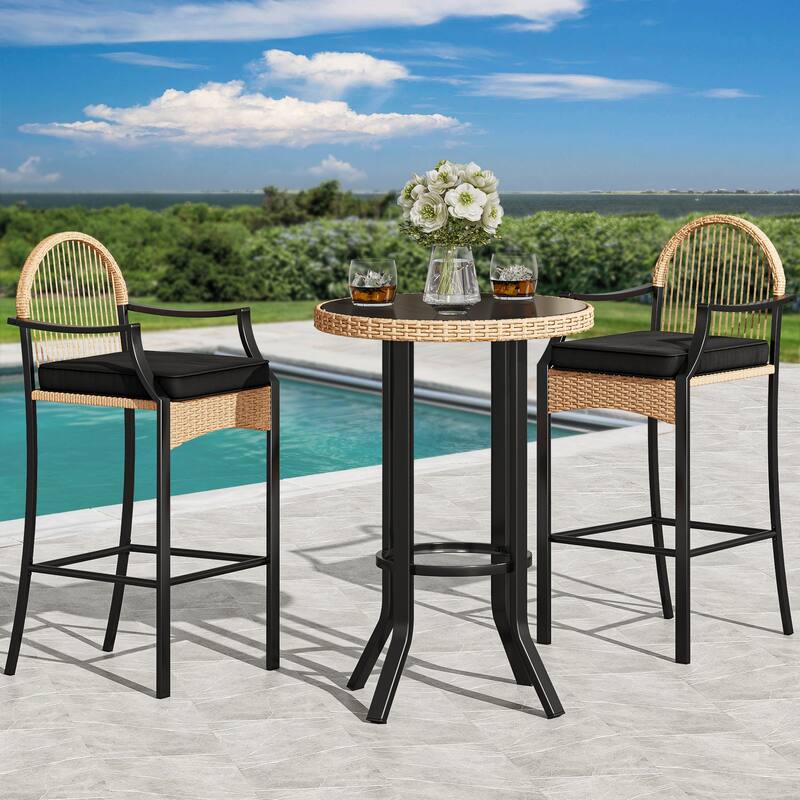 Round 2 - Person Outdoor Dining Set with Cushions