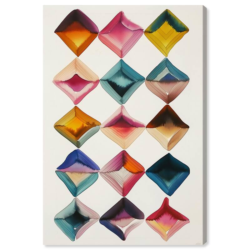 Diamond Grid Canvas by Art Remedy, Gallery Wrapped - 24" x 36"