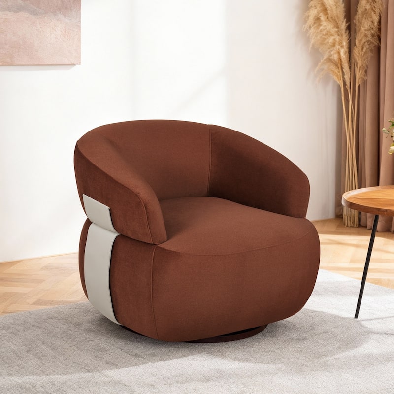 Kieon 33"W 360 Swivel Barrel Chair Modern Accent Chair Set of 2