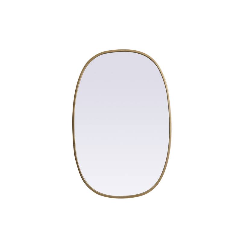 Indigo Home Metal Frame Oval Mirror 20x30 Inch
