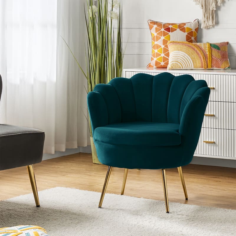 Xabier Cute Modern Upholstered Barrel Chair Accent Chair with Tufted Back by HULALA HOME